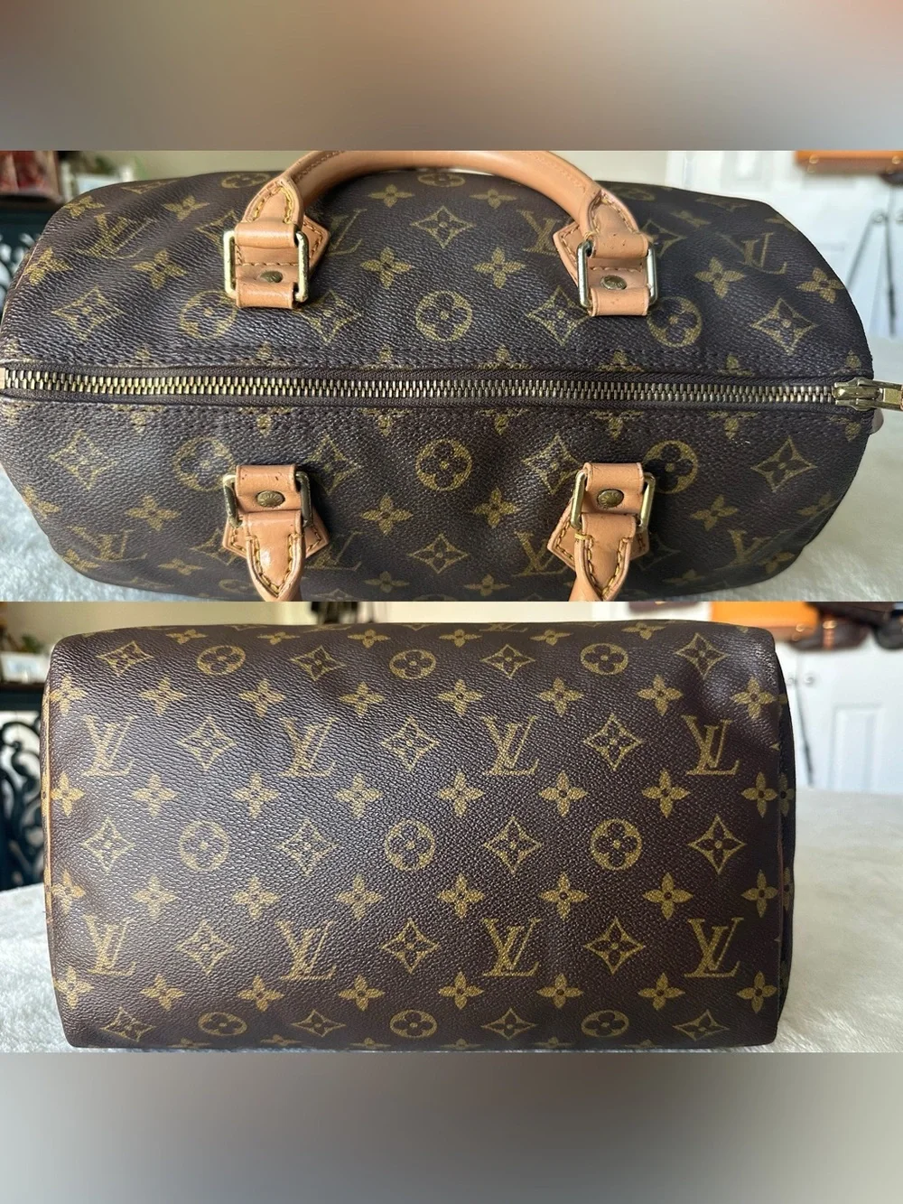 Louis Vuitton Brown Monogram Speedy 30 Handbag